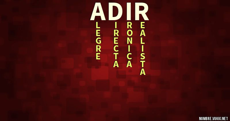Acróstico adir