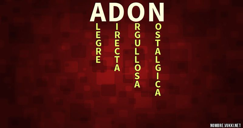 Acróstico adon