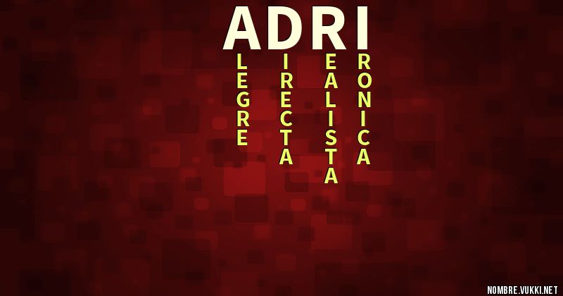 Acróstico adri