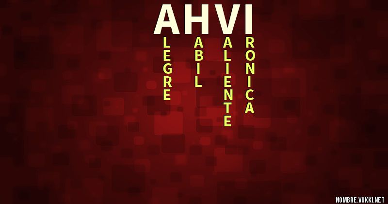 Acróstico ahvi
