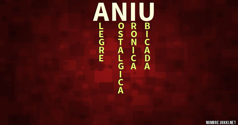 Acróstico ani :u