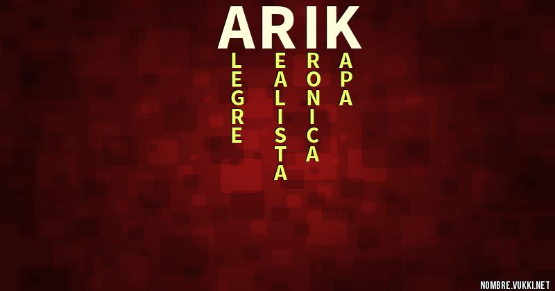 Acróstico arik