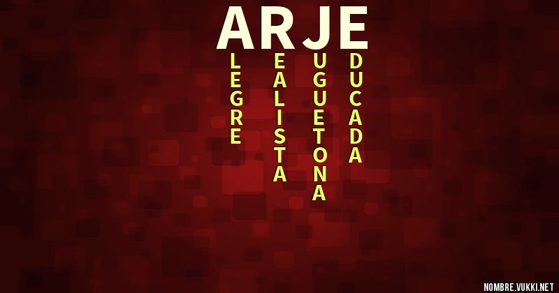 Acróstico arje
