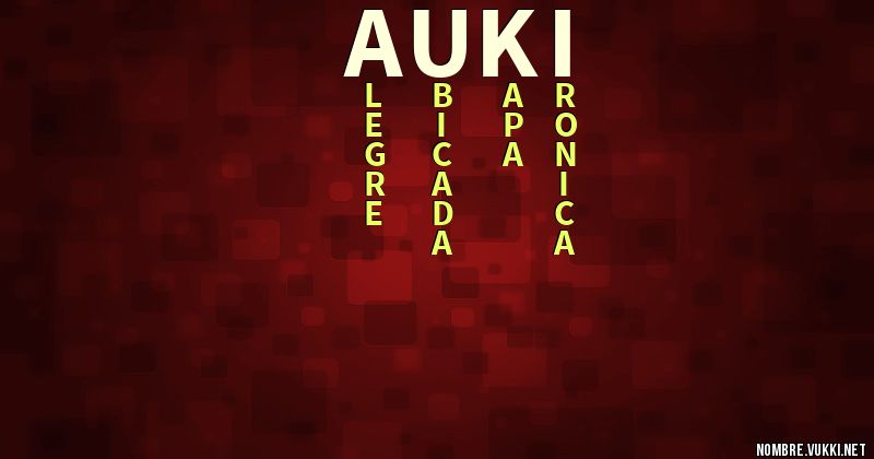 Qué significa auki