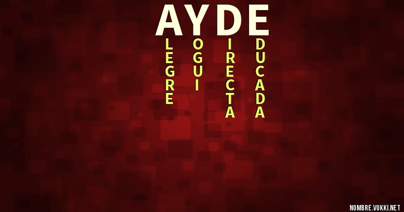 Acróstico ayde