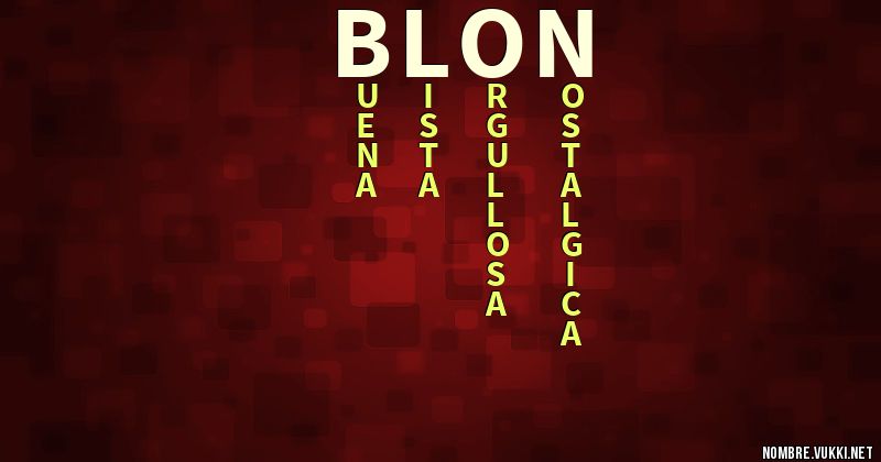 Acróstico blon