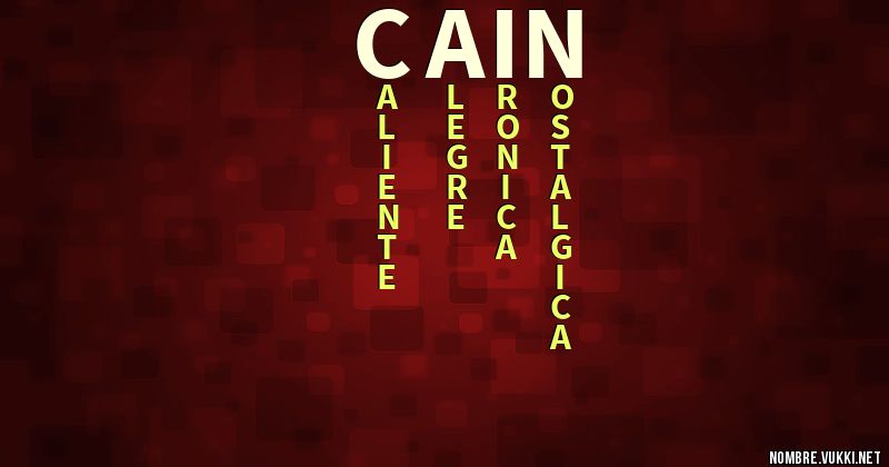 Acróstico cain.