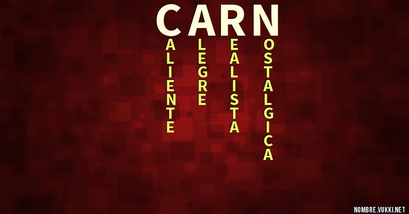 Acróstico carñ