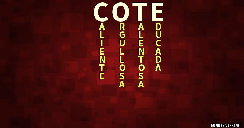 Acróstico cote