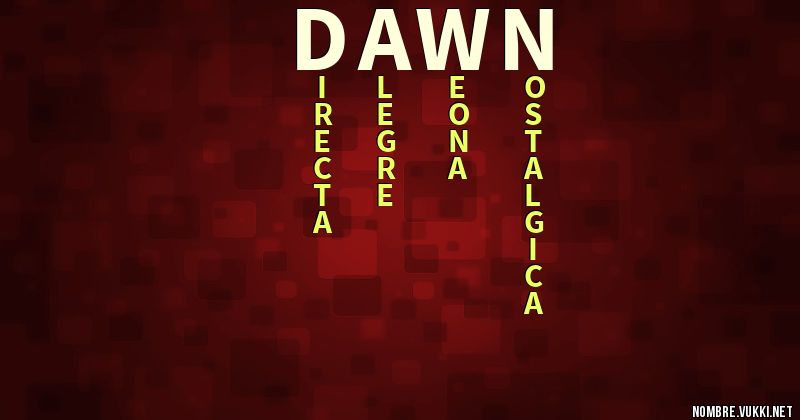 Acróstico dawn