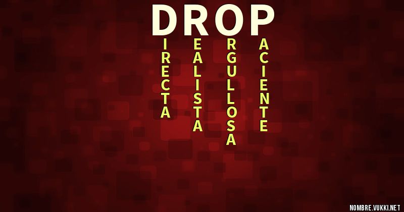 Acróstico drop