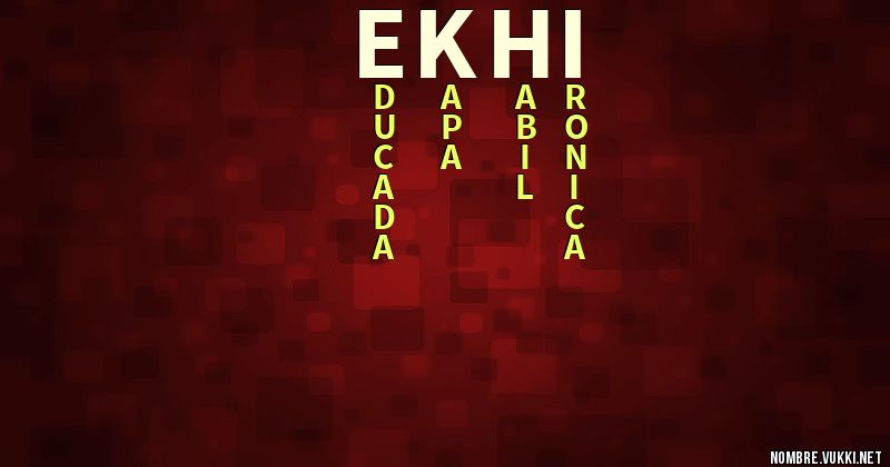Acróstico ekhi