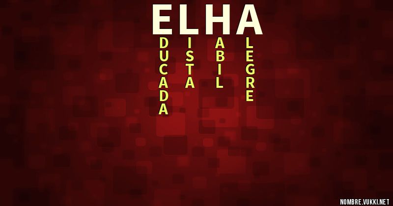 Acróstico elha
