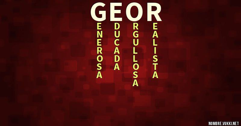 Qué significa geor