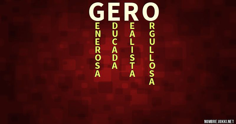 Acróstico gero