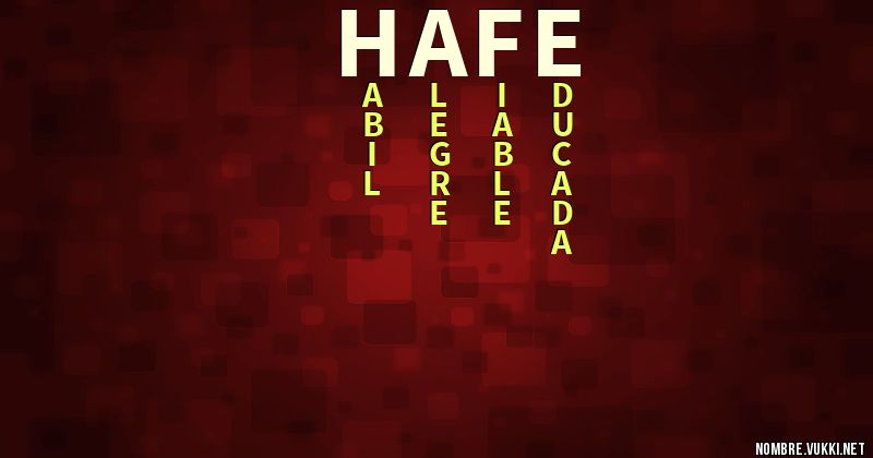 Acróstico hafe