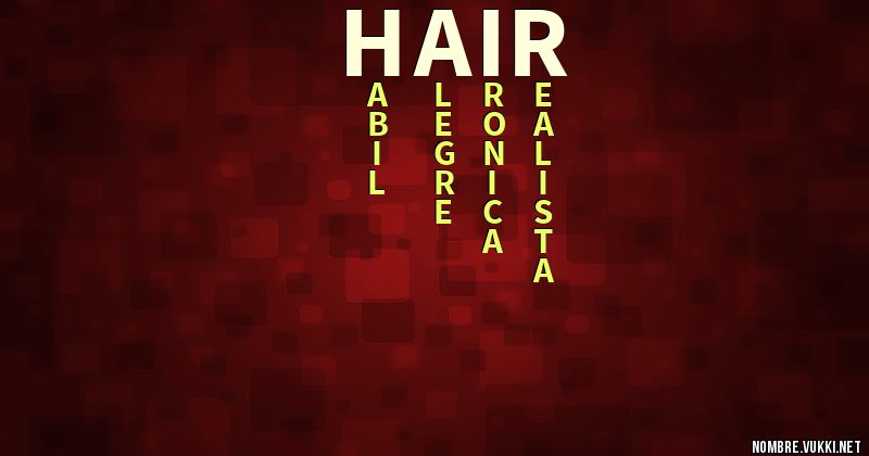 Acróstico hair