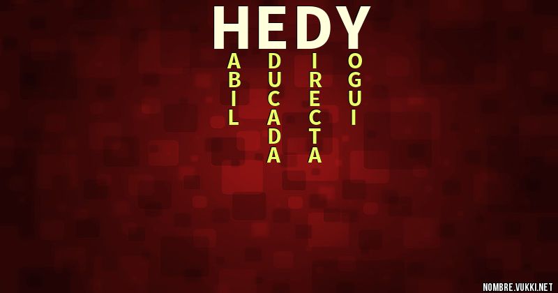 Acróstico hedy