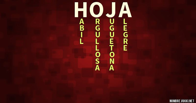 Acróstico hoja