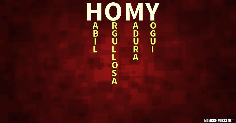 Acróstico homy