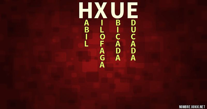 Acróstico hxue