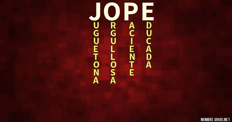 Acróstico jope