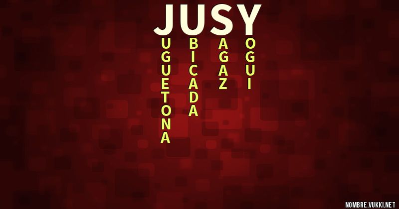 Acróstico jusy