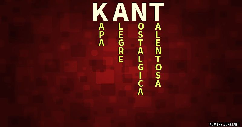 Acróstico kant