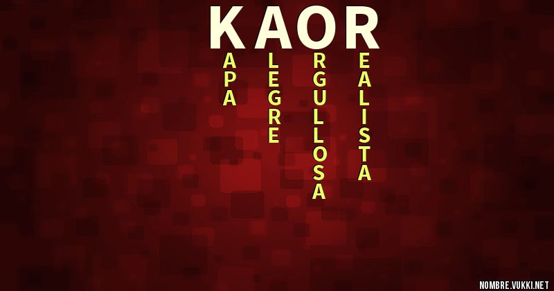 Acróstico kaor