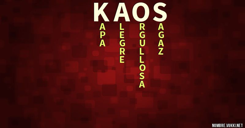 Acróstico kaos