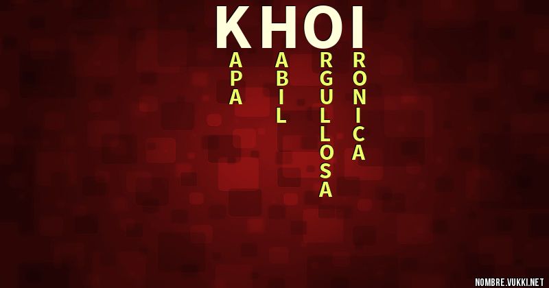 Acróstico khoi