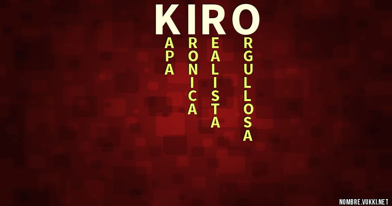 Acróstico kiro