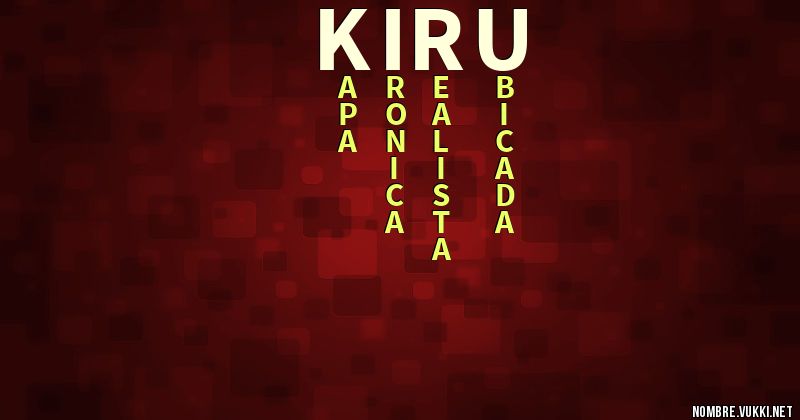 Acróstico kiru