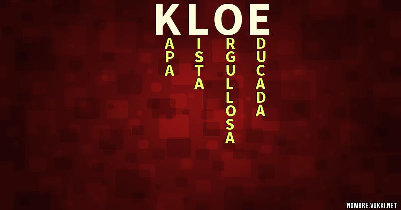 Acróstico kloe