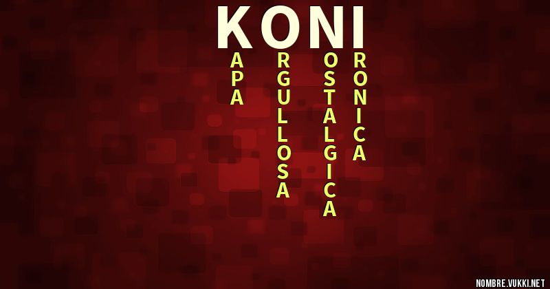 Acróstico koni