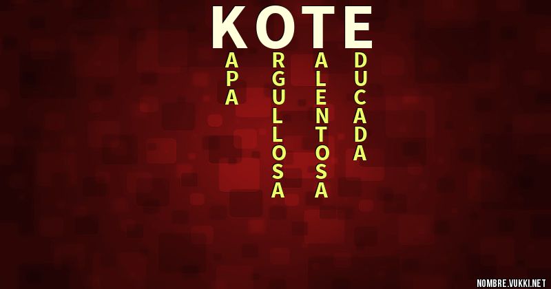 Acróstico kote