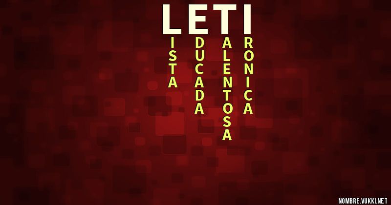 Acróstico leti