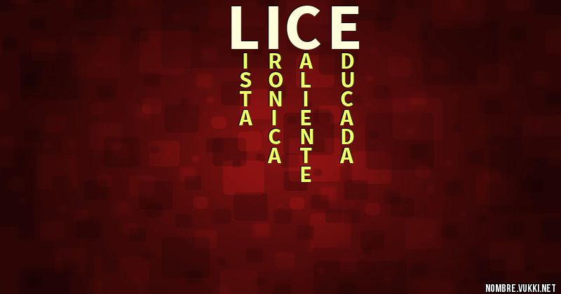 Acróstico lice