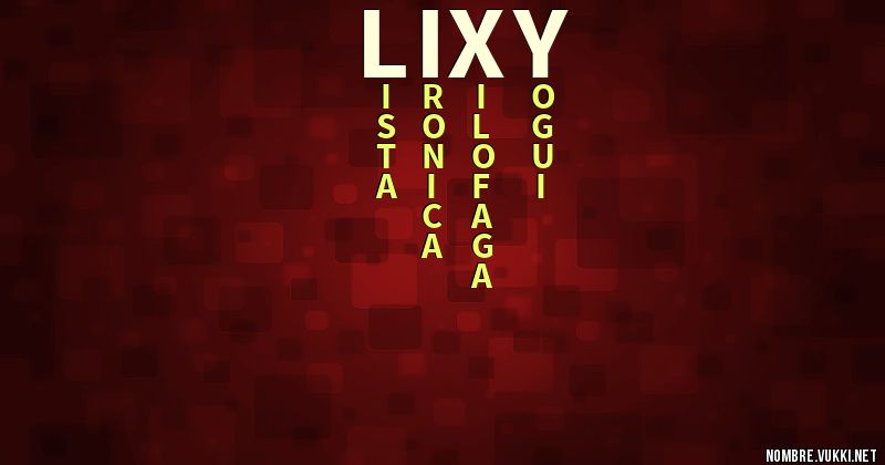 Acróstico lixy