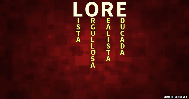 Acróstico lore