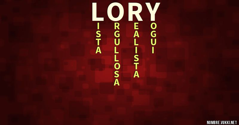 Acróstico lory