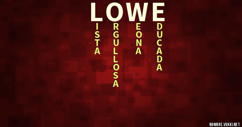 Acróstico lowe