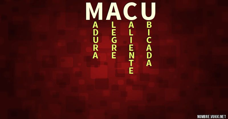 Acróstico macu