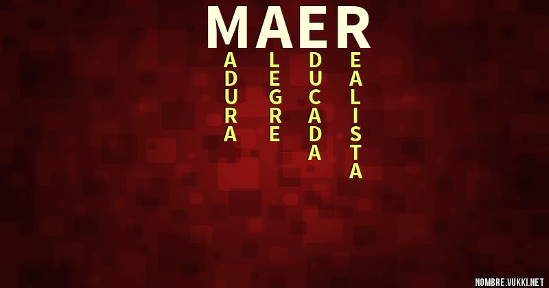 Acróstico maer