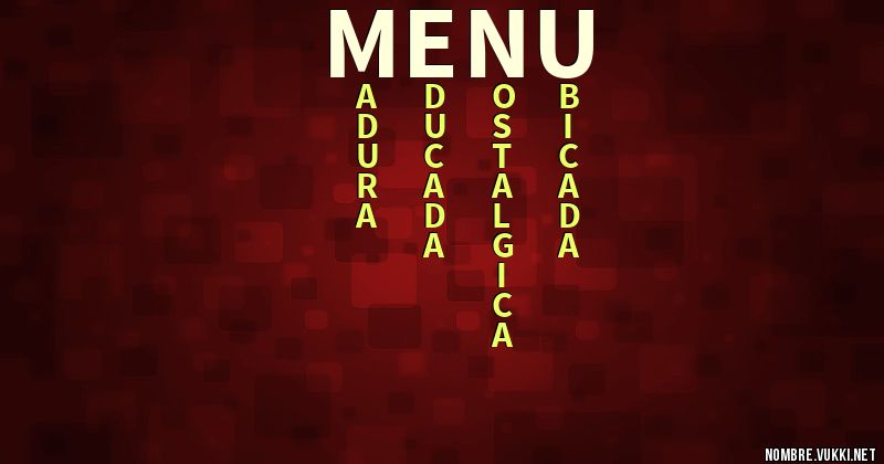 Acróstico menu