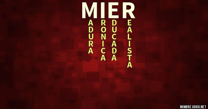 Acróstico mier