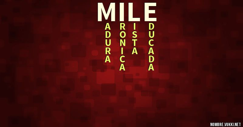 Qué significa mile
