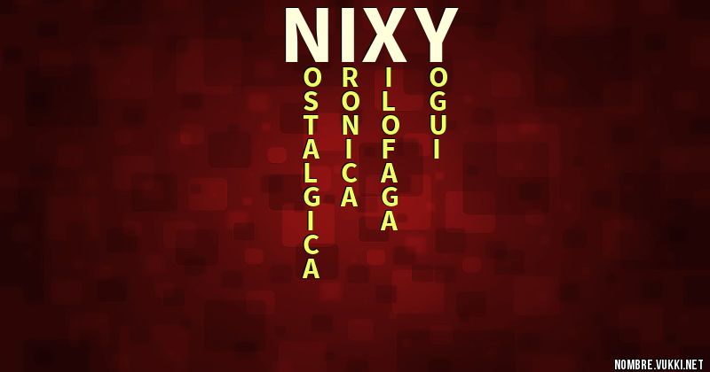 Acróstico nixy
