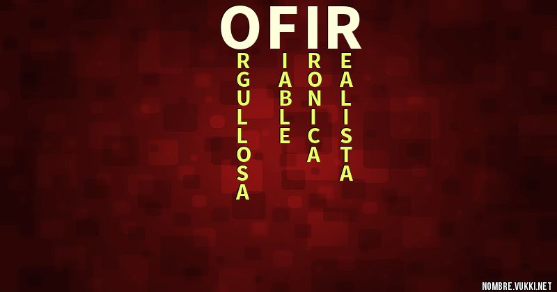 Acróstico ofir
