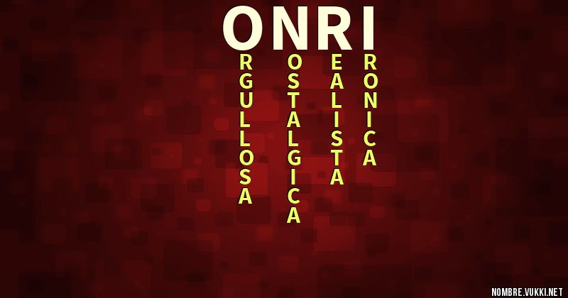 Acróstico onri